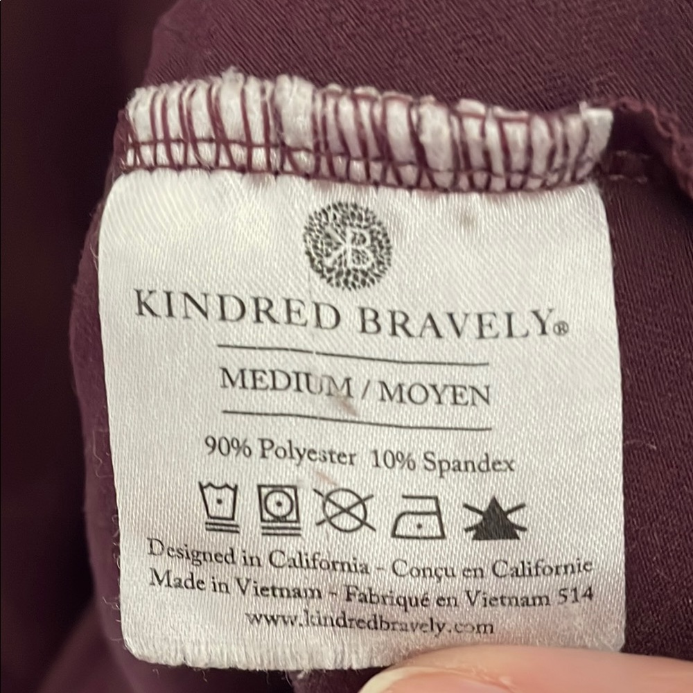 Kindred Bravely Nursing Burgundy Long Sleeve Top Medium New Mom - Picture 5 of 5
